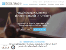 Tablet Screenshot of kanzlei-clemens-arnsberg.de